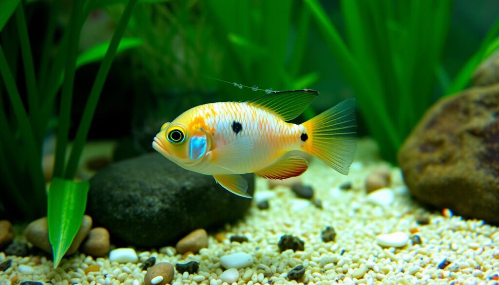 Apistogramma cacatuoides feeding