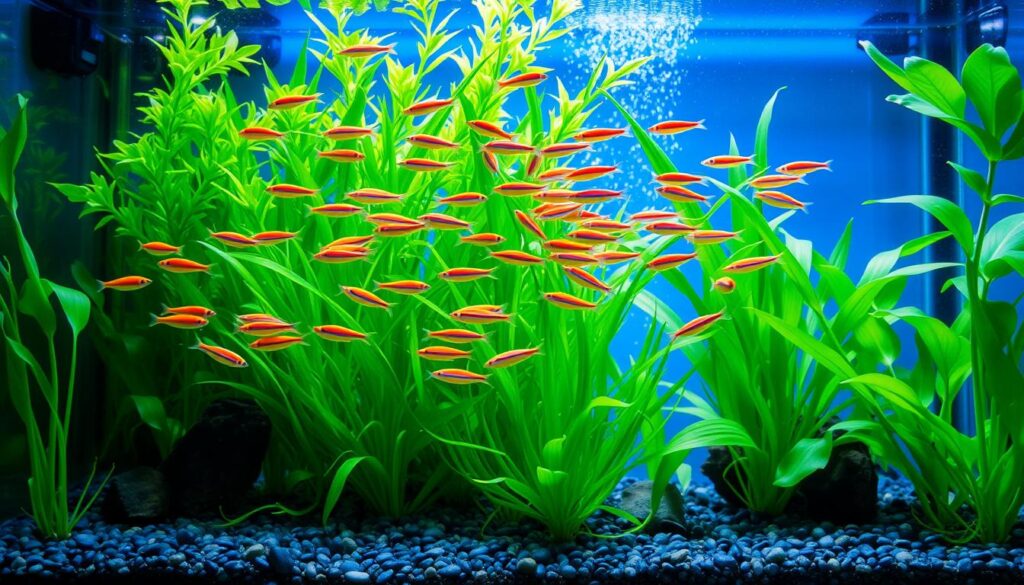 Neon tetra aquarium setup