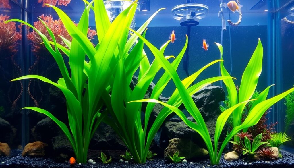 Amazon Swords in aquarium