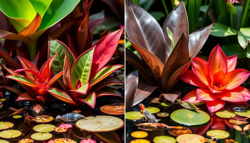 Banana plant comparison aquatic species