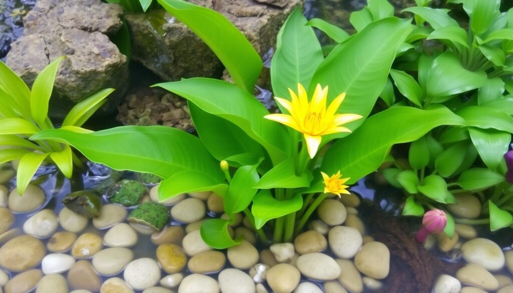 Banana plant in aquascaping