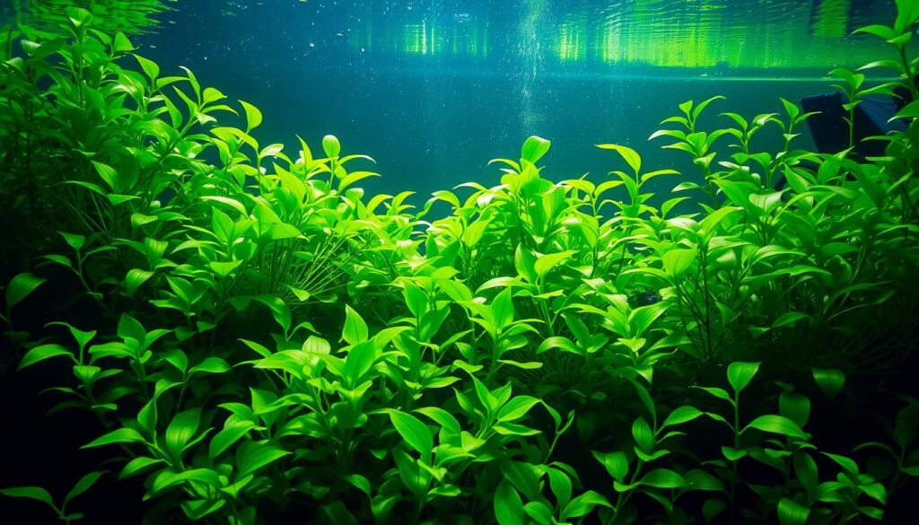 Dwarf Sagittaria carpet plant in aquascaping