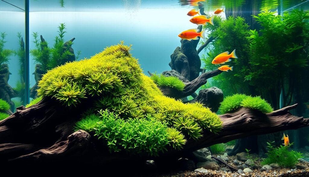 Java Moss in aquarium