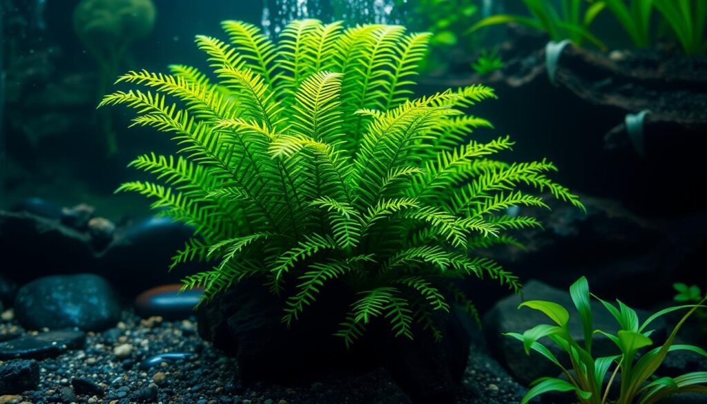 Java fern in freshwater aquarium