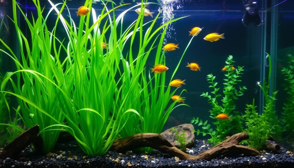 Pygmy chain sword in aquarium ecosystem