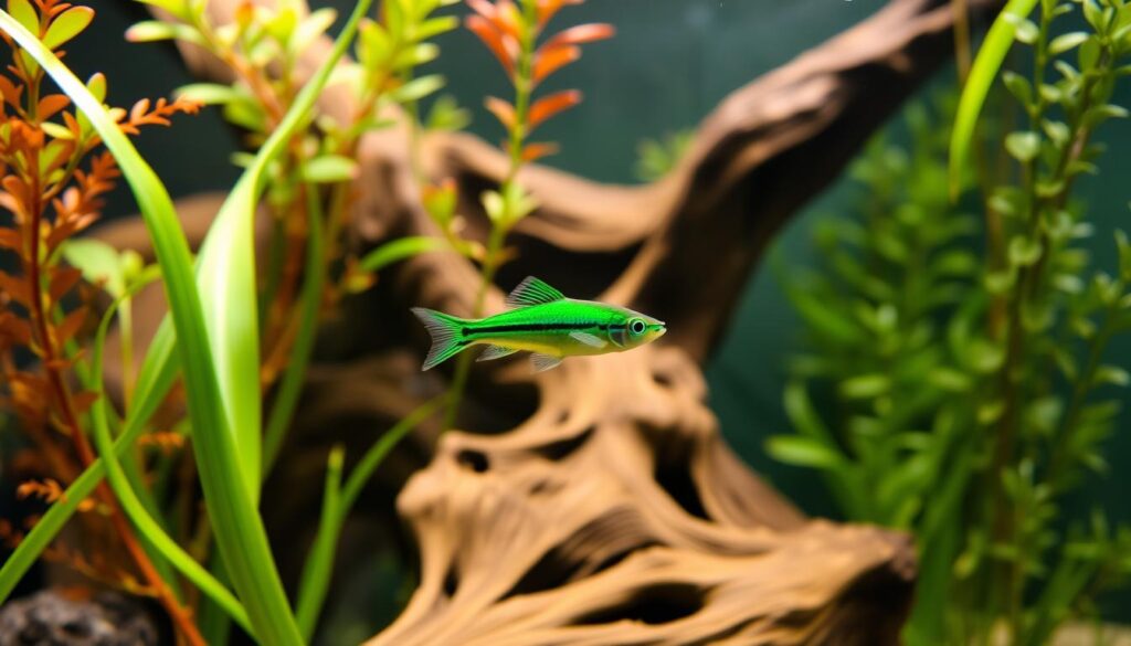 Green Fire Tetra aquarium decoration