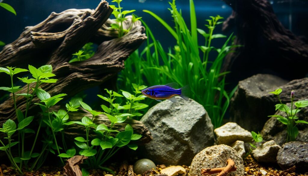 Purple Emperor Tetra feeding